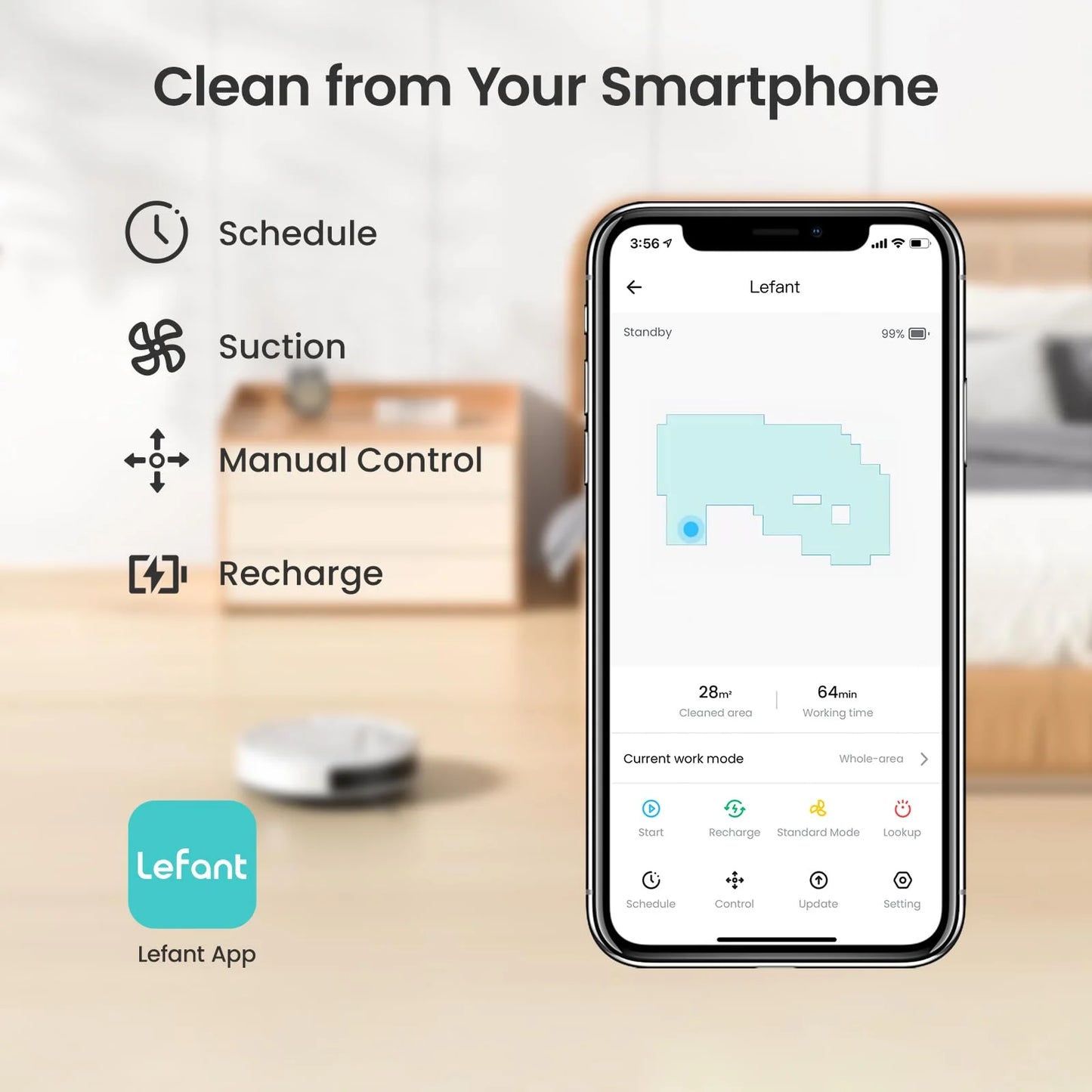 Robot Vacuum Cleaner, 2 in 1 Robot Vacuum and Mop, Wifi/Alexa/App Control, Self-Charging Robotic Vacuum with Schedule, Ideal for Pet Hair Carpets Hard Floors