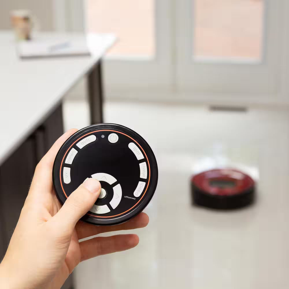 Pethair Robotic Vacuum Cleaner and Mop with Auto Recharging Station, Large Dustbin, Stair & Obstacle Detection in Rouge