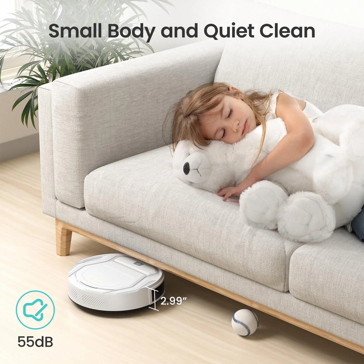 Robot Vacuum Cleaner, 2 in 1 Robot Vacuum and Mop, Wifi/Alexa/App Control, Self-Charging Robotic Vacuum with Schedule, Ideal for Pet Hair Carpets Hard Floors