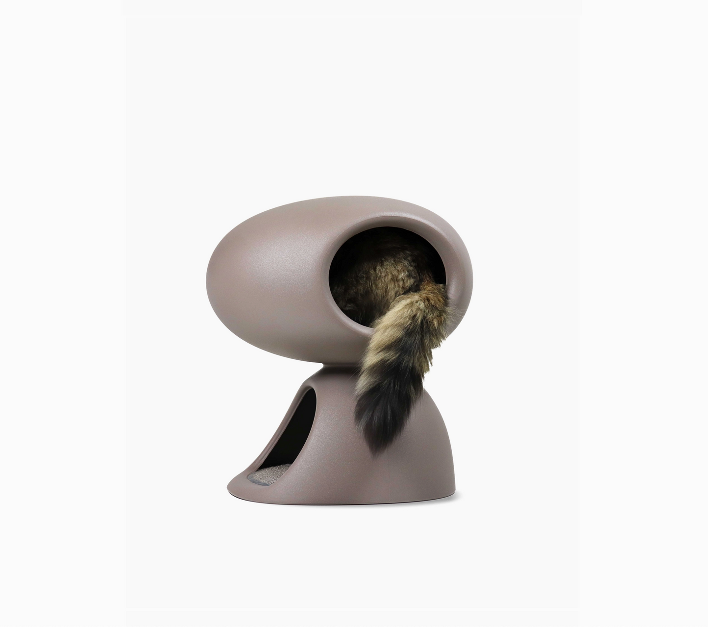Ashstone Cat Retreat – Designer Cave Bed with Scratching Post