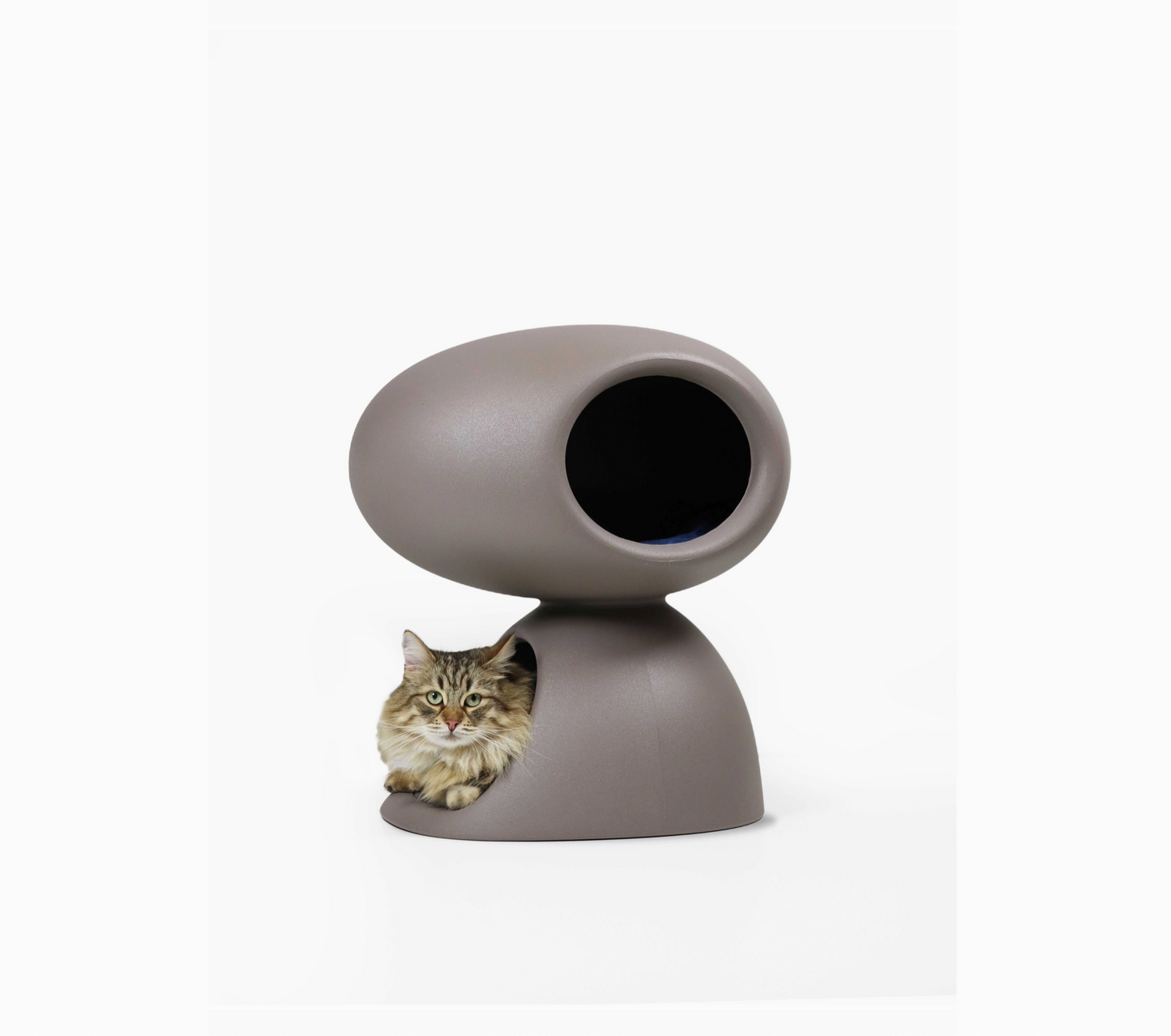 Ashstone Cat Retreat – Designer Cave Bed with Scratching Post
