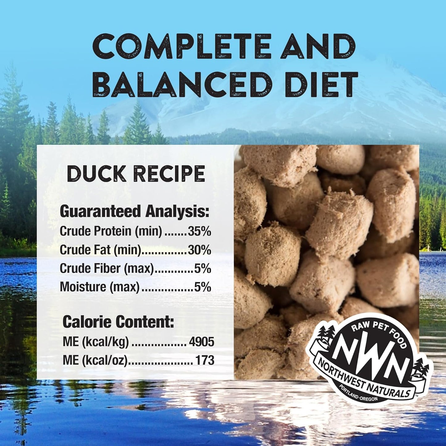 Freeze - Dried Duck - Grain Free Cat Food - Bite-Sized Nibbles - Healthy - Limited Ingredients, Human Grade - Complete & Balanced - All Natural - USA Made - 11 Oz