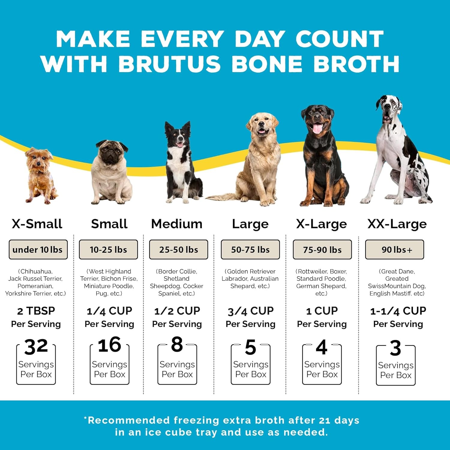 Brutus Beef Bone Broth for Dogs and Cats - All Natural Bone Broth with Chondroitin Glucosamine & Turmeric, Human Grade Dog Sauce Food Toppers for Picky Eaters & Dry Food -Tasty & Nutritious- Pack of 2