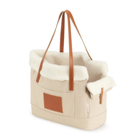 Liiva Designer Dog Carrier – Handcrafted Polish Elegance in Grey & Beige | 2-in-1 Pet & Personal Bag