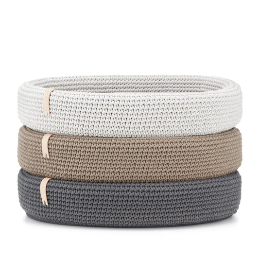 Lukko Handwoven Dog Bed – Oval Cotton Rope Bed with Removable Cushion (Made in Poland)