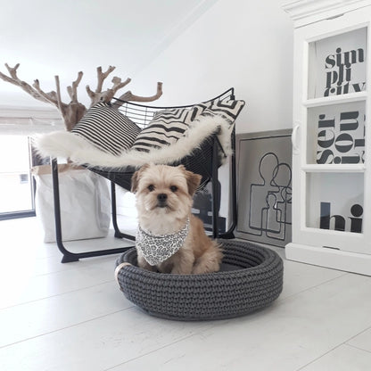 Coco Handwoven Dog & Cat Bed – Ultra-Cozy Cotton Basket with Pillow Base