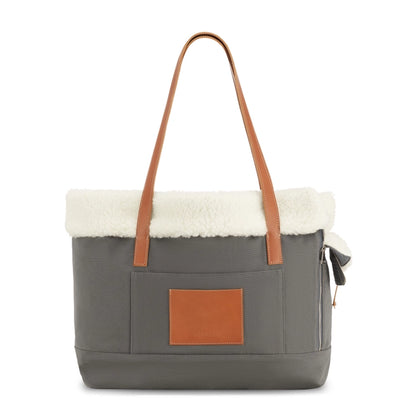 Liiva Designer Dog Carrier – Handcrafted Polish Elegance in Grey & Beige | 2-in-1 Pet & Personal Bag