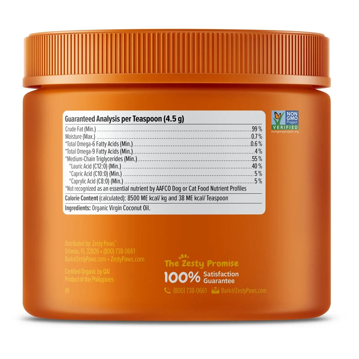 Organic Coconut Oil for Dogs & Cats, 16Oz Jar