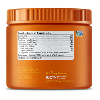Organic Coconut Oil for Dogs & Cats, 16Oz Jar