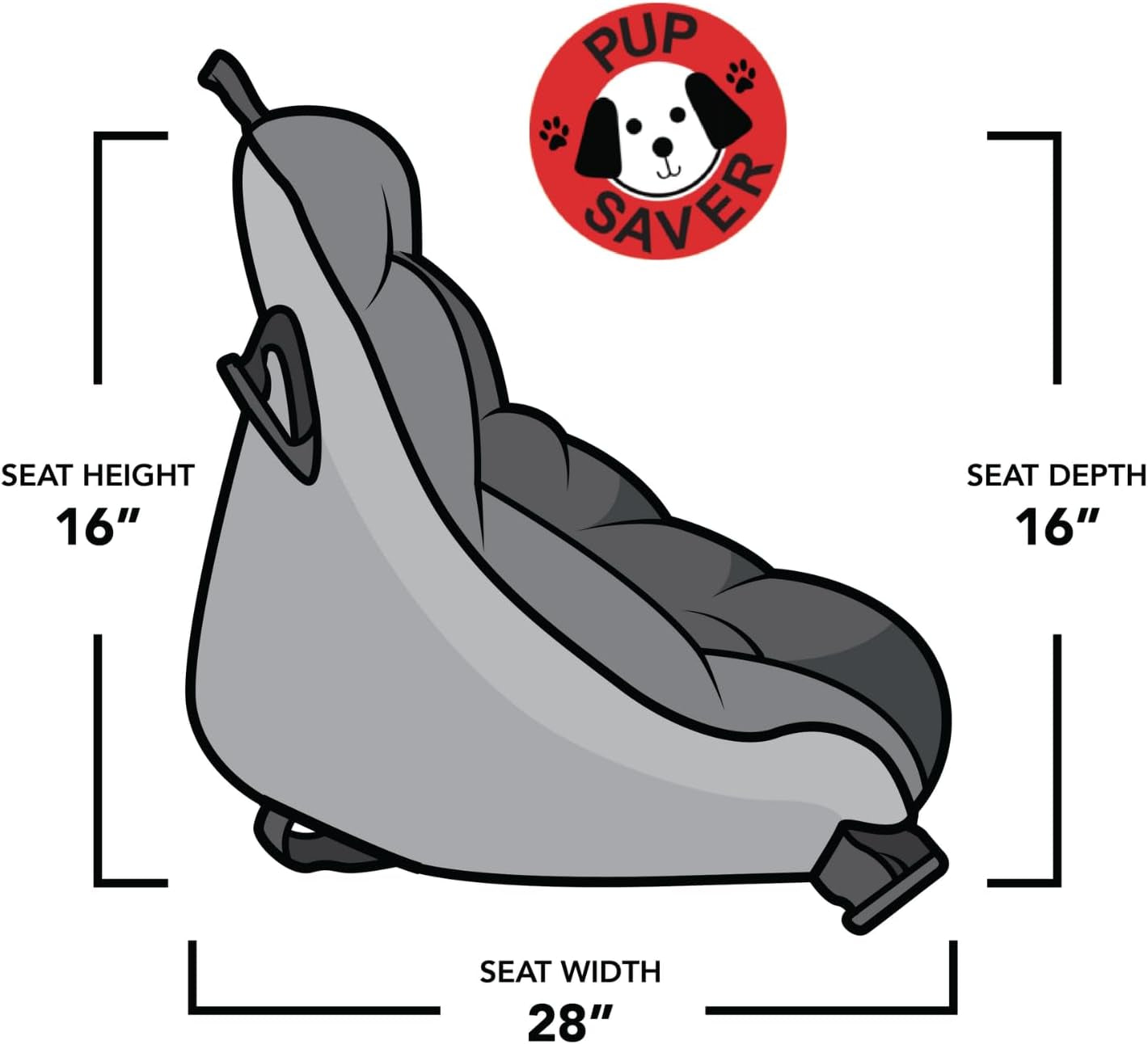 Dog Car Seats for Small and Medium Dogs | Crash-Tested Dog Bed for Cars | Compatible with Seat Belt Harness | Ideal for Dogs up to 30Lbs | Soft and Safe (Snow Leopard)