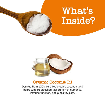 Organic Coconut Oil for Dogs & Cats, 16Oz Jar