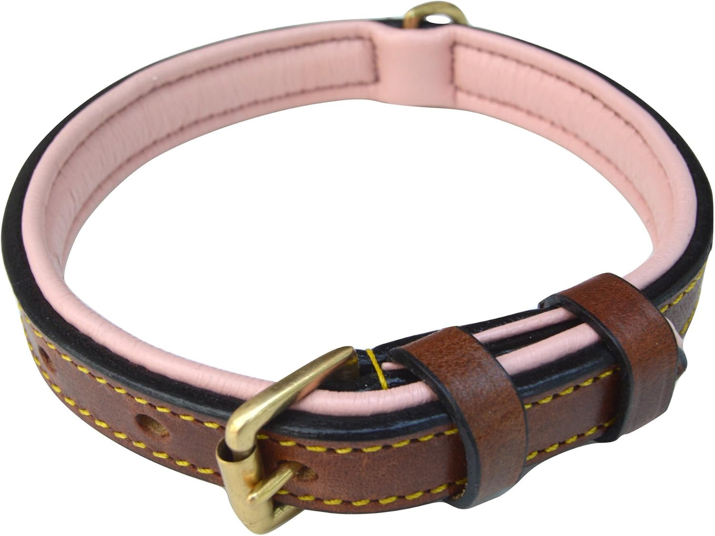 LuxeTouch™ Padded Leather Dog Collar