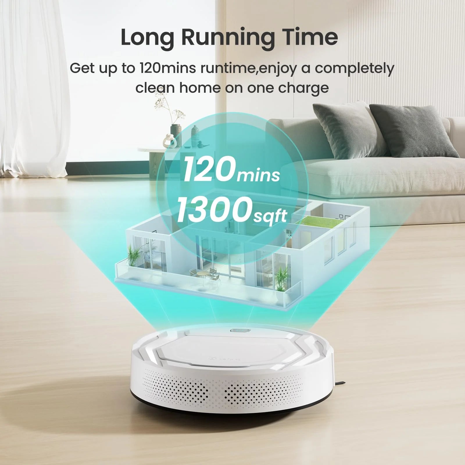 Robot Vacuum Cleaner, 2 in 1 Robot Vacuum and Mop, Wifi/Alexa/App Control, Self-Charging Robotic Vacuum with Schedule, Ideal for Pet Hair Carpets Hard Floors