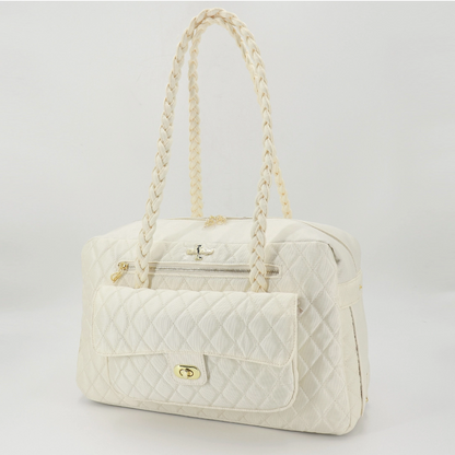 Porsha Luxe Pet Carrier – Blush, Cream, Tan, or Black