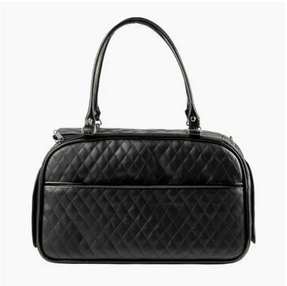 Marlee 2 Quilted Luxe Pet Carrier – Black Convertible Travel Bag