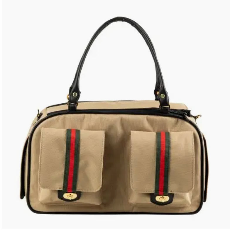 Marlee 2 Pet Carrier – Khaki with Classic Stripe