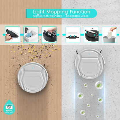 Robot Vacuum Cleaner, 2 in 1 Robot Vacuum and Mop, Wifi/Alexa/App Control, Self-Charging Robotic Vacuum with Schedule, Ideal for Pet Hair Carpets Hard Floors