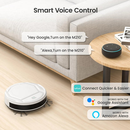 Robot Vacuum Cleaner, 2 in 1 Robot Vacuum and Mop, Wifi/Alexa/App Control, Self-Charging Robotic Vacuum with Schedule, Ideal for Pet Hair Carpets Hard Floors