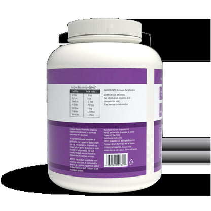 100% Collagen Protein for Dogs | Hip & Joint | Allergy Relief | Digestive Aid | Overall Health | 8 Lb