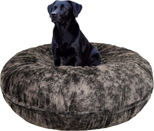 Signature Koala Luxury Extra Plush Faux Fur Bagel Pet/Dog Bed (Multiple Sizes), L - 42"