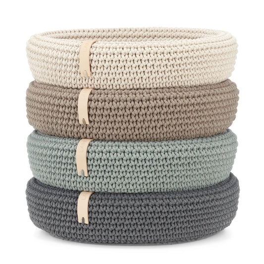 Coco Handwoven Dog & Cat Bed – Ultra-Cozy Cotton Basket with Pillow Base