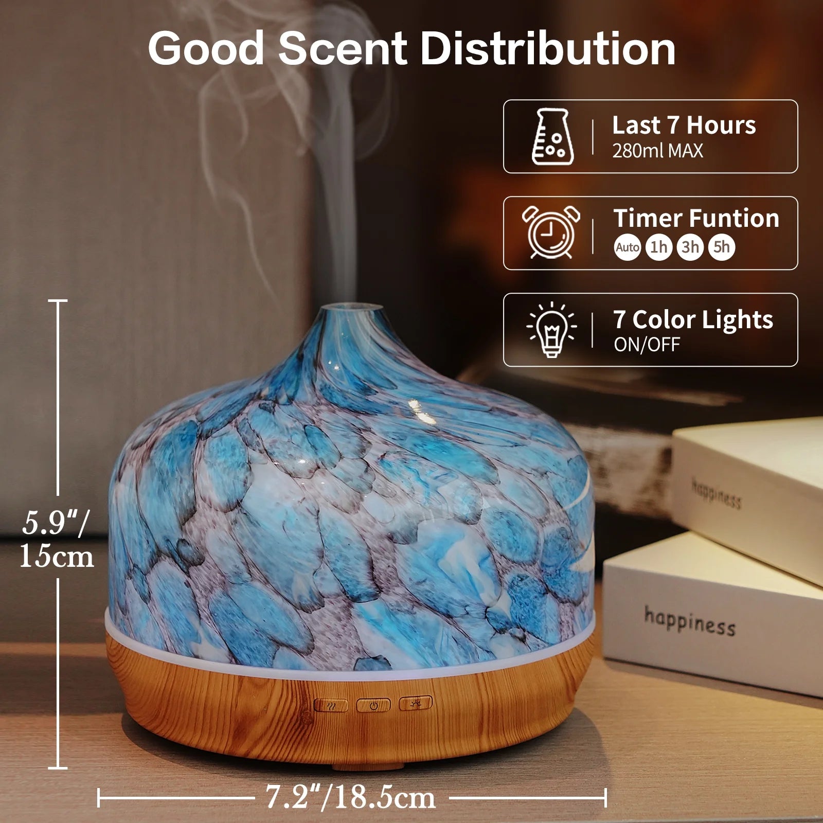 500Ml Glass Oil Diffusers Essential Oil Diffuser