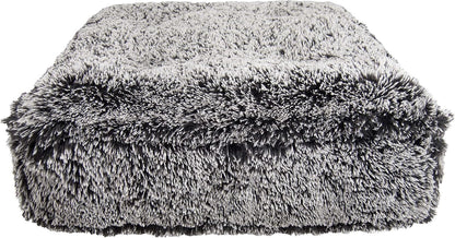 Midnight Frost Extra Plush Shag Faux Fur Luxury Sicilian Rectangle Pet/Dog Bed (Multiple Sizes)