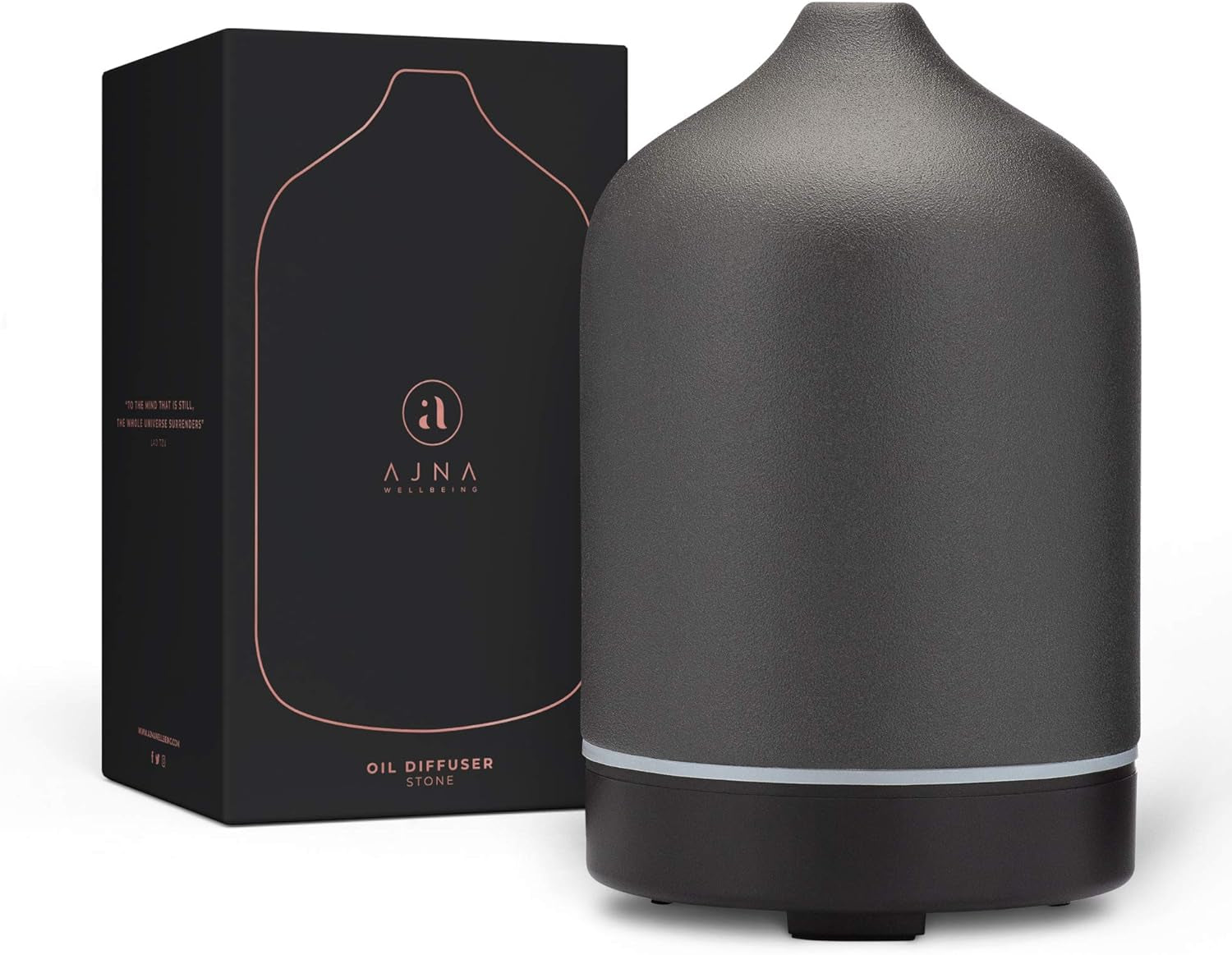 Ceramic Diffusers for Essential Oils - Elegant Stone Aromatherapy Diffuser for Home and Office - 3 in One Diffuse, Humidify and Ionize - Easy to Use - Carbon