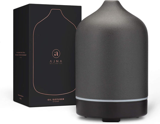 Ceramic Diffusers for Essential Oils - Elegant Stone Aromatherapy Diffuser for Home and Office - 3 in One Diffuse, Humidify and Ionize - Easy to Use - Carbon