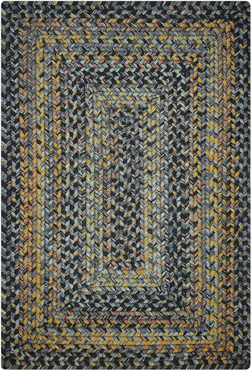 Black Forest Black and Gold Rug for Bedroom Aesthetic, Perfect for Country Style Rustic Decor - Soft, Flat, UV Treated, and Reversible - a Waterproof Indoor and Outdoor Rug 4X6 Feet
