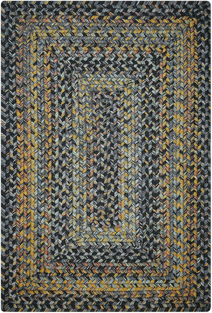 Black Forest Black and Gold Rug for Bedroom Aesthetic, Perfect for Country Style Rustic Decor - Soft, Flat, UV Treated, and Reversible - a Waterproof Indoor and Outdoor Rug 4X6 Feet