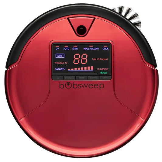 Pethair Robotic Vacuum Cleaner and Mop with Auto Recharging Station, Large Dustbin, Stair & Obstacle Detection in Rouge