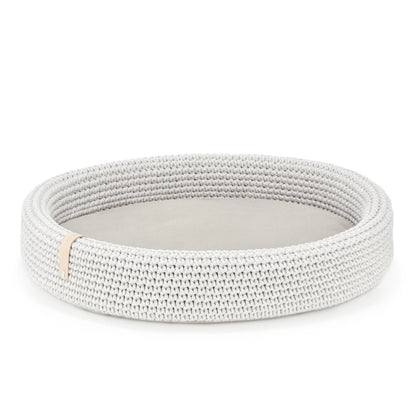 Lukko Handwoven Dog Bed – Oval Cotton Rope Bed with Removable Cushion (Made in Poland)